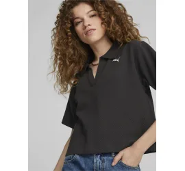 Puma Γυναικεία Polo Μπλούζα Μαύρη