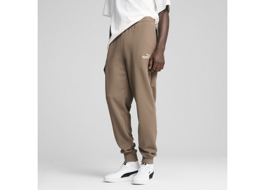 Puma Essentials Ανδρικό Παντελόνι Φόρμας με Λάστιχο Καφέ 
