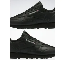 Reebok Classic Leather Γυναικεία Sneakers Core Black / Pure Grey 5