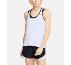 UA Wmn's Knockout Tank  Αμάνικη Γυναικεία Αθλητική Μπλούζα Λευκή