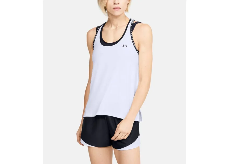UA Wmn's Knockout Tank  Αμάνικη Γυναικεία Αθλητική Μπλούζα Λευκή