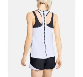 UA Wmn's Knockout Tank  Αμάνικη Γυναικεία Αθλητική Μπλούζα Λευκή