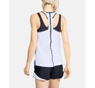 UA Wmn's Knockout Tank  Αμάνικη Γυναικεία Αθλητική Μπλούζα Λευκή