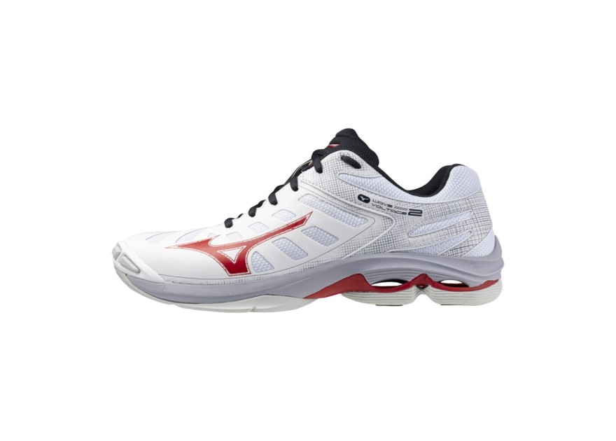 Mizuno Wave Voltage 2 (Λευκό/Κόκκινο/Γκρι)