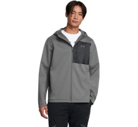 Under Armour Storm Coldgear® Infrared Shield Αθλητικό Μπουφάν Αντιανεμικό Ανθρακί