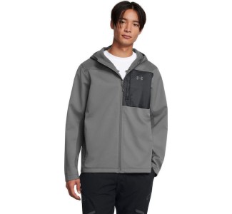 Under Armour Storm Coldgear® Infrared Shield Αθλητικό Μπουφάν Αντιανεμικό Ανθρακί
