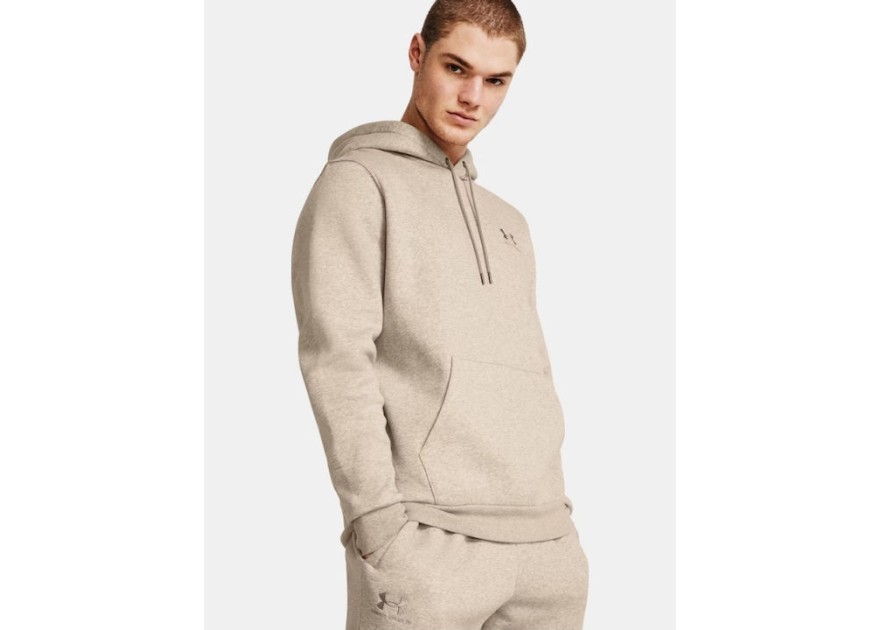 Under Armour Φούτερ Fleece με Κουκούλα Καφέ