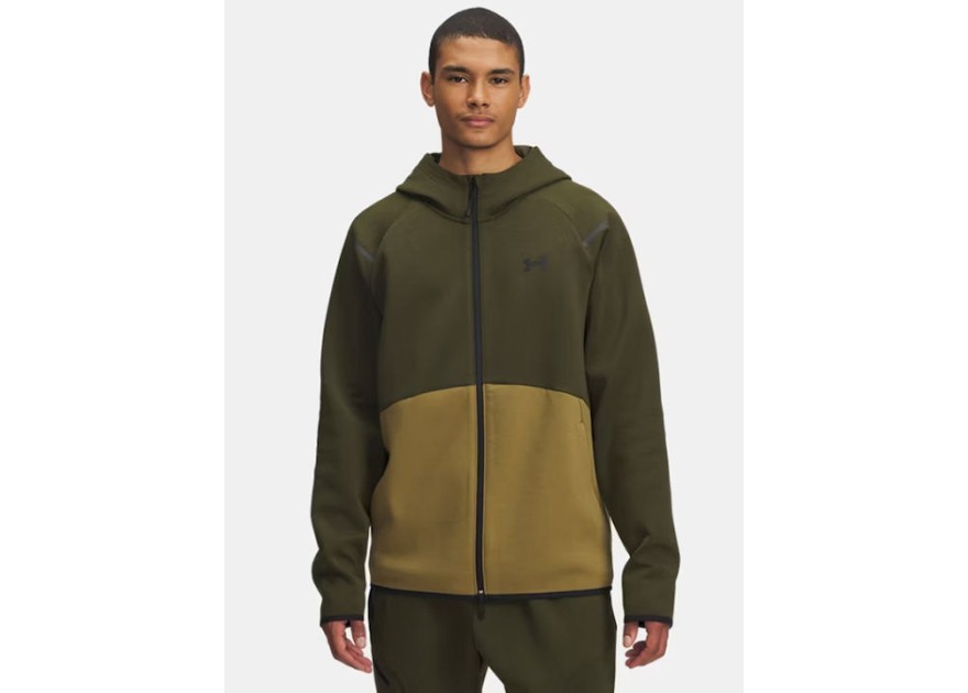 Under Armour Unstoppable Φούτερ Fleece με Κουκούλα Πράσινο