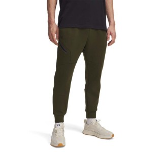 Under Armour Unstoppable Παντελόνι Φόρμας με Λάστιχο Λαδί
