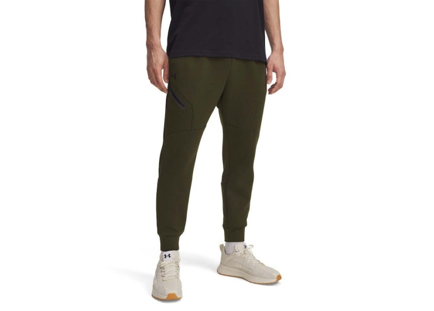 Under Armour Unstoppable Παντελόνι Φόρμας με Λάστιχο Λαδί
