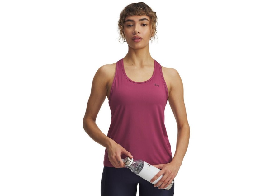 Under Armour Knockout Γυναικεία Αθλητική Μπλούζα Αμάνικη Fast Drying ΦούξιαΚωδικός: 1389851-659