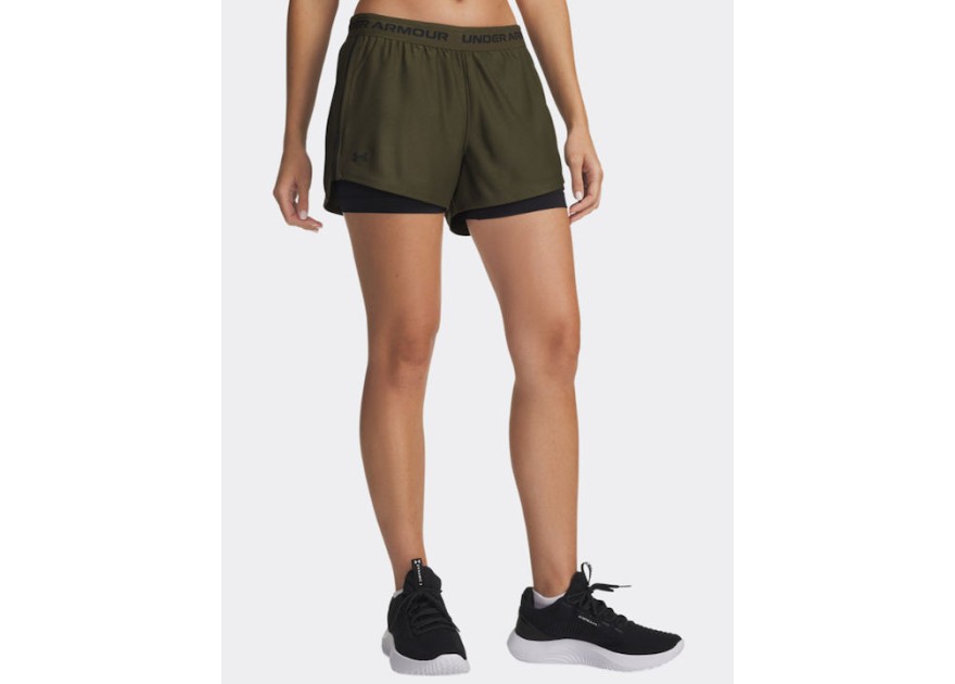 Under Armour Play Up Γυναικείο Σορτς Πράσινο