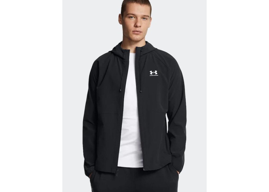 Under Armour Μπουφάν Αντιανεμικό Marine Od Green, Black