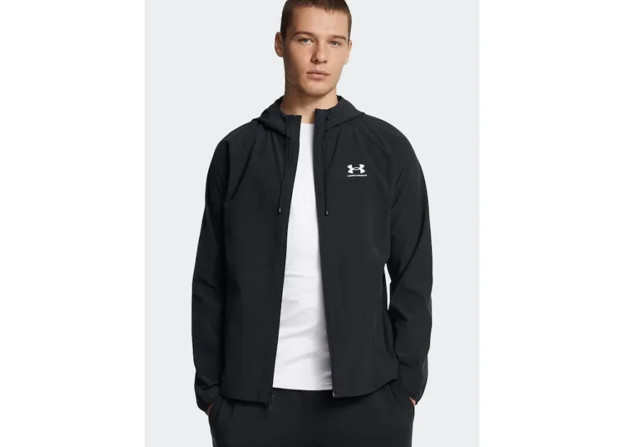 Under Armour Μπουφάν Αντιανεμικό Marine Od Green, Black