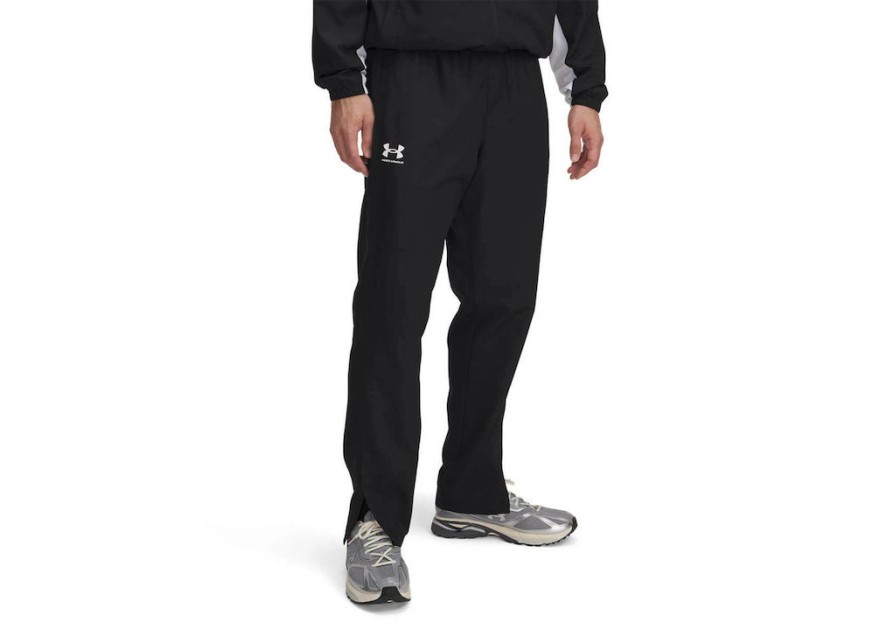 Under Armour Rival Παντελόνι Φόρμας Γυαλιστερό με Λάστιχο Black