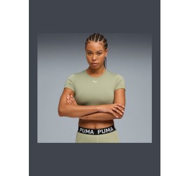Puma Γυναικείο Crop T-shirt Fast Drying Πράσινο