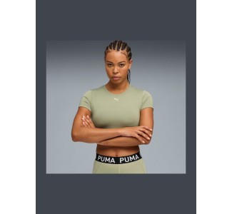 Puma Γυναικείο Crop T-shirt Fast Drying Πράσινο