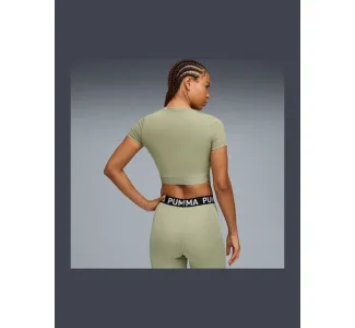 Puma Γυναικείο Crop T-shirt Fast Drying Πράσινο