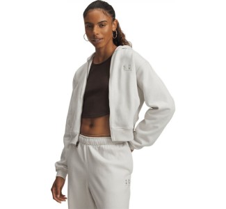 Under Armour Γυναικεία Ζακέτα Φούτερ με Κουκούλα Off White