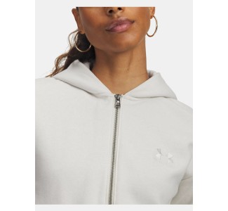 Under Armour Γυναικεία Ζακέτα Φούτερ με Κουκούλα Off White