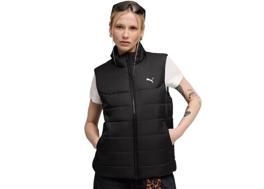 Puma Γυναικείο Αμάνικο Puffer Μπουφάν για Χειμώνα Μαύρο