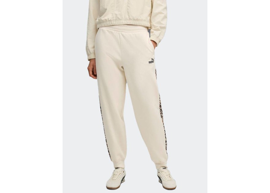 Puma Essentials Παντελόνι Φόρμας Fleece Εκρού