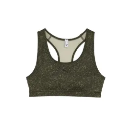 Puma 4keeps Bra Γυναικείο Αθλητικό Μπουστάκι Lux Army