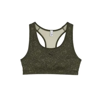 Puma 4keeps Bra Γυναικείο Αθλητικό Μπουστάκι Lux Army