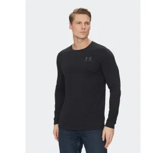 Under Armour Αθλητική Μπλούζα Μακρυμάνικη Μαύρη