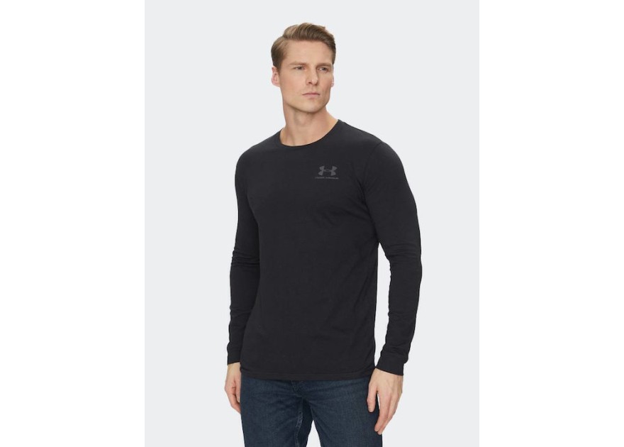 Under Armour Αθλητική Μπλούζα Μακρυμάνικη Μαύρη