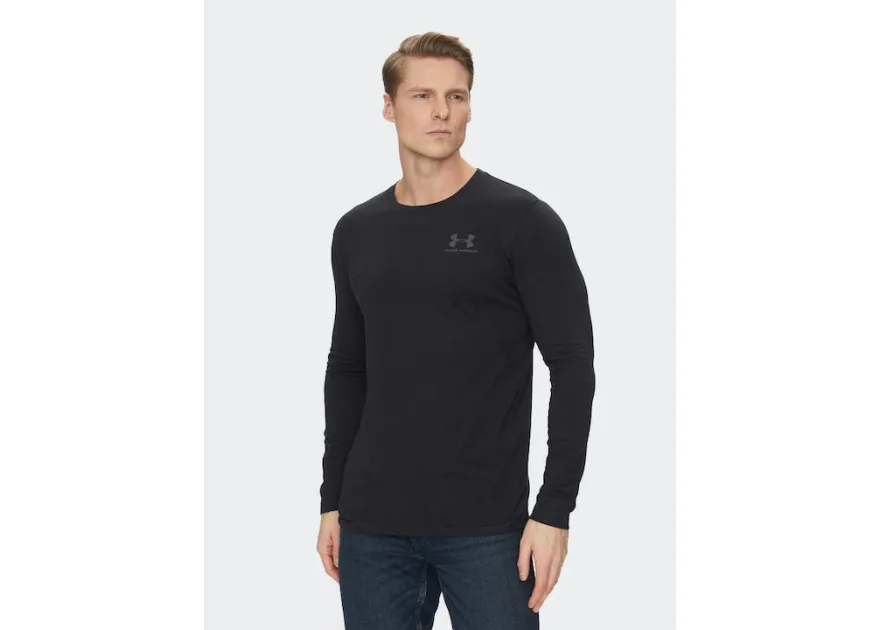 Under Armour Αθλητική Μπλούζα Μακρυμάνικη Μαύρη