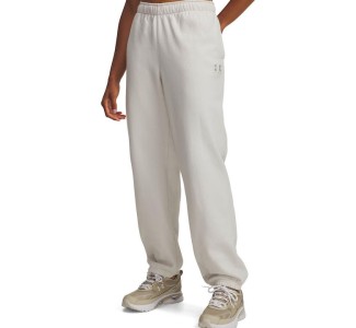 Under Armour Παντελόνι Φόρμας με Λάστιχο Fleece Εκρού