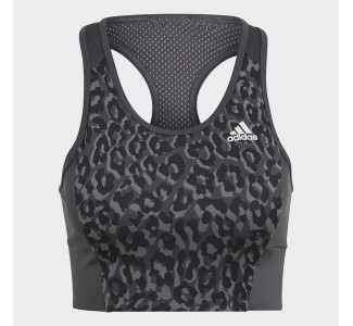 Adidas Aeroready Designed 2 Move Leopard Print Bra Top