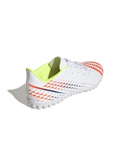 Adidas Predator Edge.4 TF Χαμηλά Ποδοσφαιρικά Παπούτσια με Σχάρα Λευκά