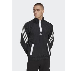 Adidas Future Icons Ανδρική Μπλούζα με Φερμουάρ Μακρυμάνικη Μαύρη