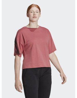 Adidas Γυναικείο T-shirt Μπορντό με Στάμπα