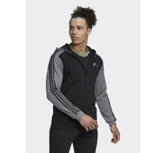 Adidas Essentials Ανδρική Φούτερ Ζακέτα με Κουκούλα Μαύρη