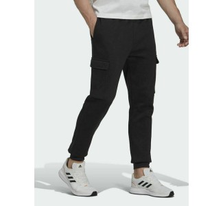 Adidas Essentials Παντελόνι Φόρμας με Λάστιχο Fleece Μαύρο