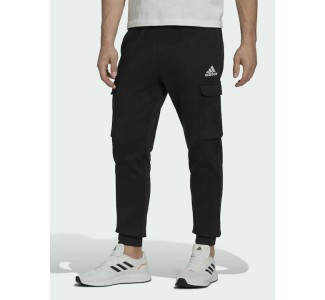 Adidas Essentials Παντελόνι Φόρμας με Λάστιχο Fleece Μαύρο