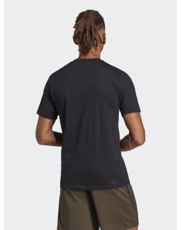 Adidas Feelready Ανδρικό Αθλητικό T-shirt Κοντομάνικο Μαύρο