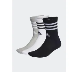 Adidas Performance 3-Stripes Cushioned Αθλητικές Κάλτσες Πολύχρωμες 3 Ζεύγη