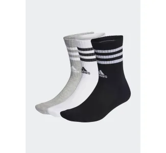 Adidas Performance 3-Stripes Cushioned Αθλητικές Κάλτσες Πολύχρωμες 3 Ζεύγη