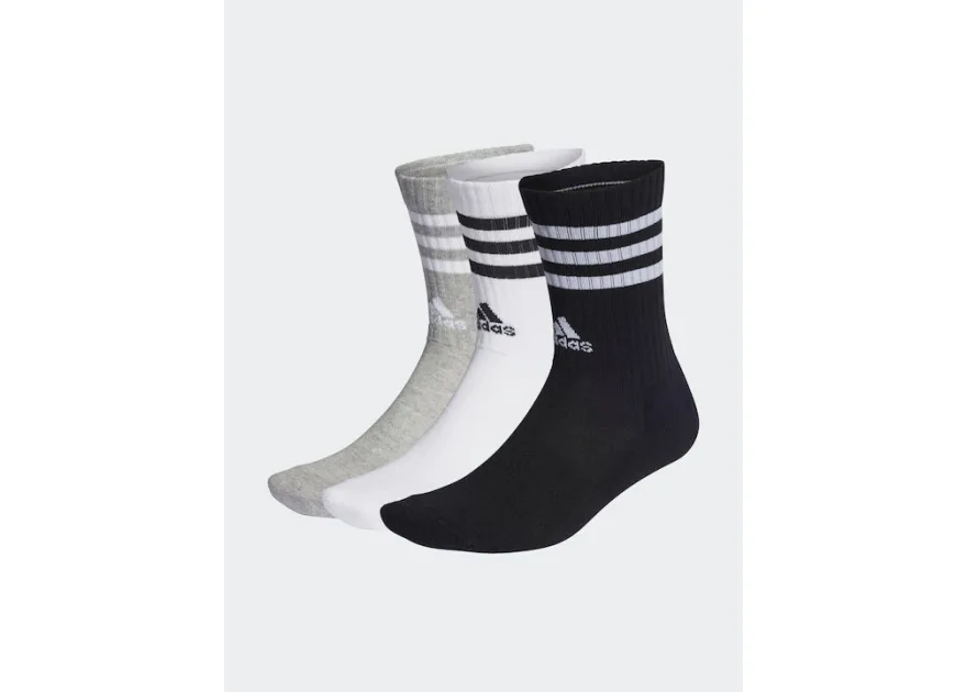 Adidas Performance 3-Stripes Cushioned Αθλητικές Κάλτσες Πολύχρωμες 3 Ζεύγη