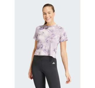 Adidas Essentials Aop Γυναικείο Αθλητικό T-shirt Floral Μωβ