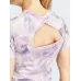 Adidas Essentials Aop Γυναικείο Αθλητικό T-shirt Floral Μωβ