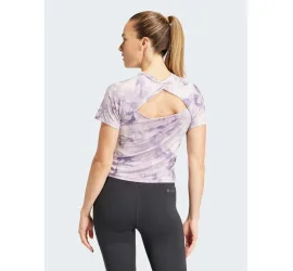 Adidas Essentials Aop Γυναικείο Αθλητικό T-shirt Floral Μωβ