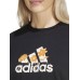 Adidas Γυναικεία Αθλητική Μπλούζα Κοντομάνικη Μαύρη