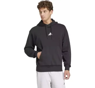 Adidas Feelcozy Aνδρικό Φούτερ με Κουκούλα Μαύρο