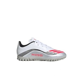 Adidas Παιδικά Ποδοσφαιρικά Παπούτσια F50 Messi Club Turf με Σχάρα Λευκά