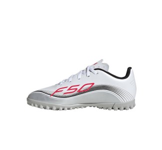 Adidas Παιδικά Ποδοσφαιρικά Παπούτσια F50 Messi Club Turf με Σχάρα Λευκά